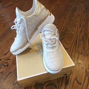 Michael Kors Lace Up Textile Sneakers 7.5
